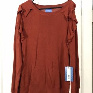 Vera wang! Terra cotta colored sweater!
